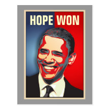 Hoffnung gewonnen - Barack Obama Postkarten