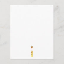 Hohe niedliche Giraffe. Cartoon-Tier Individuelle Flyer
