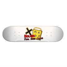 Holier Than Swiss Cheese Custom Skate Board