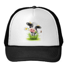 Holstein-Kuh im Gras Baseball Kappe