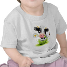 Holstein-Kuh im Gras Tshirts