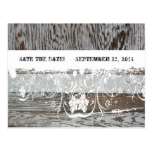 Holz und Holz Save the Date Postkarte