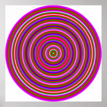 Hommage d'art op aux cercles concentriques multico posters