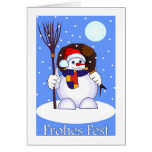 Homme de neige cartes