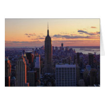 Horizon de NYC juste avant le coucher du soleil Cartes