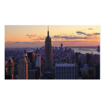 Horizon de NYC juste avant le coucher du soleil Modèles De Cartes De Visite