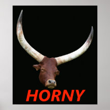 Hornig - Watusi Vieh-Plakat-Druck