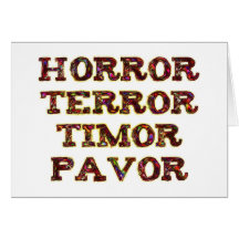 horror terror timor pavor grußkarten