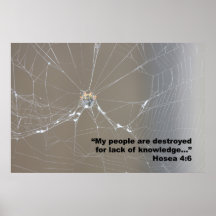 Hosea 4:6 Schrifts-Plakat, Version D