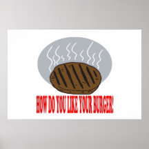 How Do You Like Your Burger Poster