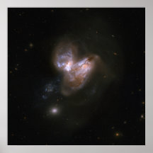 Hubble aufeinander einwirkengalaxie NGC 3690 Posterdrucke