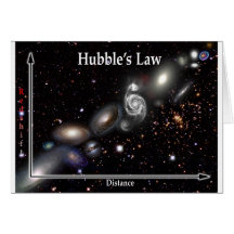 Hubbles Gesetz Grußkarte