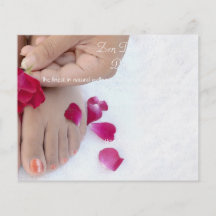 Hübscher pinkfarbener rosa Rosepedicure-Salon Flyer