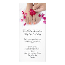 Hübscher pinkfarbener rosa Rosepedicure-Salon Werbekarten
