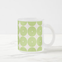 Hübsches Frühlings-Grün-Girly Kreis-Scheiben-Muste Kaffeetasse