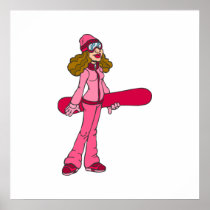 Hübsches Snowboard-Mädchen