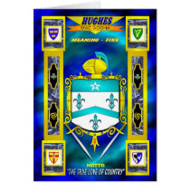 HUGHES-FAMILIEN-WAPPEN KAMM UND SCHILD