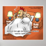 Huhn oder Ei kamen 1.? Lustige Kunst-Plakate