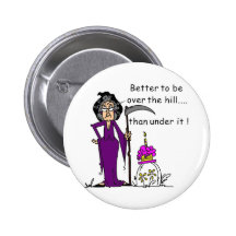 Humour d'anniversaire de faucheuse badges