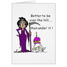 Humour d'anniversaire de faucheuse cartes