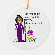 Humour d'anniversaire de faucheuse décorations de noël