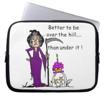 Humour d'anniversaire de faucheuse housse pour  ordinateur portable
