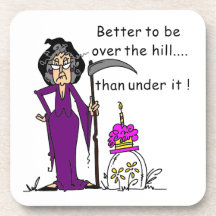 Humour d'anniversaire de faucheuse sous-bocks
