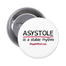 Humour médical d'asystolie pin's avec agrafe