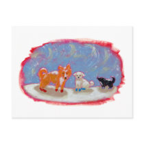 Hunde Kunstwinter-Schneeszene des Stiefelspaßes in