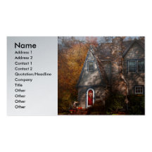 Hütte - Cranford, NJ - Herbst-Hütte Visitenkartenvorlagen