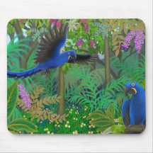Hyazinthemacaw-Dschungel Mousepad
