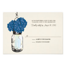 Hydrangea-u. Maurer-Glas-Hochzeit UAWG Ankündigungskarten