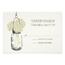 Hydrangea-u. Maurer-Glas-Hochzeit UAWG Personalisierte Einladungen