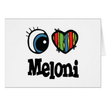 I coeur (amour) Meloni Carte De Vœux