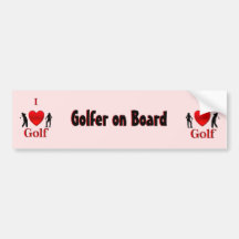 I Herz-Golf Autosticker