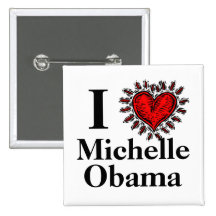 I Herz Liebe-Michelle Obama Anstecknadel