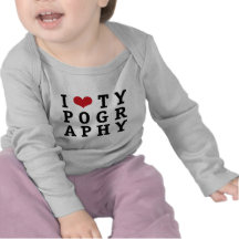I Herz-Typografie T-shirts