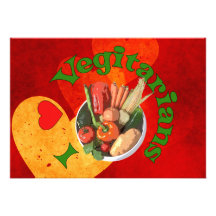 I Herz-Vegetarier Personalisierte Ankündigungskarte