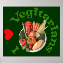 I Herz-Vegetarier Plakate