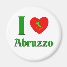 I Liebe Abruzzo Italien Magnets