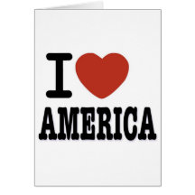 I LIEBE AMERIKA GRUßKARTE