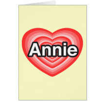 I Liebe Annie. Liebe I Sie Annie. Herz Karte