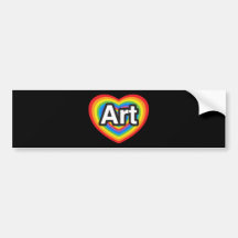 I Liebe Art. Liebe I Sie Art. Heart Auto Sticker