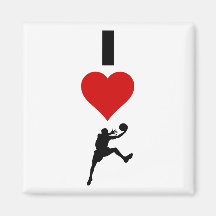 I Liebe-Basketball (vertikal) Magnets