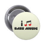 I Liebe-Bass-Musik Anstecknadel