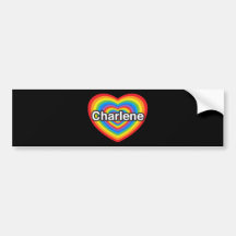 I Liebe Charlene. Liebe I Sie Charlene. Herz Auto Sticker