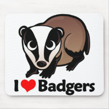 I Liebe-Dachse Mousepads
