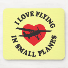 I Liebe, die in kleine Flugzeuge fliegt Mauspads