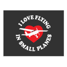 I Liebe, die in kleine Flugzeuge fliegt Postkarte