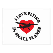 I Liebe, die in kleine Flugzeuge fliegt Postkarte